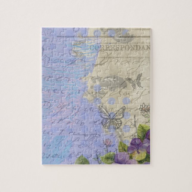 Puzzle Diseño floral de Shabby Chic Bright Paris (Vertical)