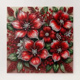 Puzzle Diseño floral intrincado con joyas