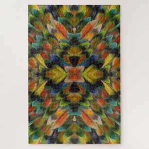 Puzzle Diseño fractal de las plumas de lovebird