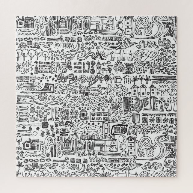 Puzzle Diseño geográfico, patrón abstracto. (Vertical)