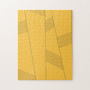Puzzle Diseño gráfico abstracto simple, amarillo y modern
