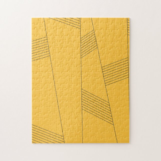 Puzzle Diseño gráfico abstracto simple, amarillo y modern (Vertical)