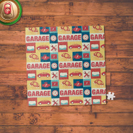 Puzzle Diseño Icónico Profesional De Reparador De Coches