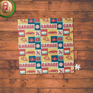 Puzzle Diseño Icónico Profesional De Reparador De Coches