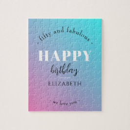 Puzzle Diseño Minimalista de cumpleaños en colores pastel