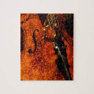 Puzzle Diseño modelado artístico del violoncelo