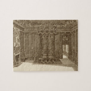 Puzzle Diseño para una alcoba con una cama del estado,