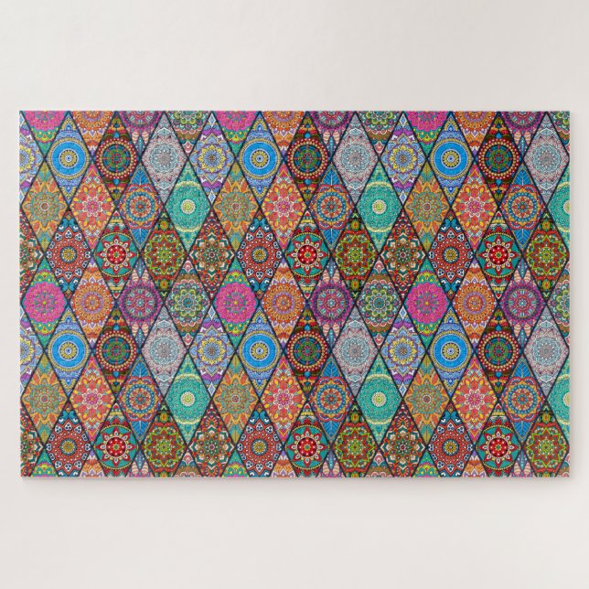 Puzzle Diseño quilt bohemio (Horizontal)