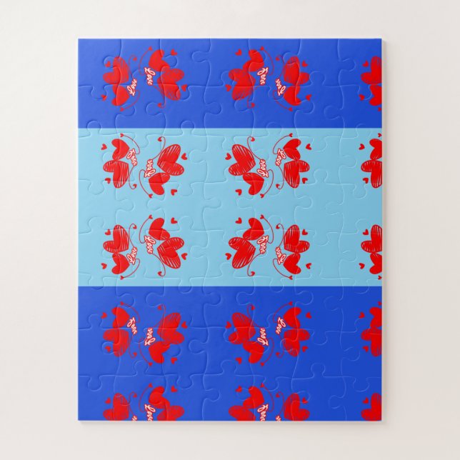 Puzzle Diseño Romántico de Amor y Corazón (Vertical)