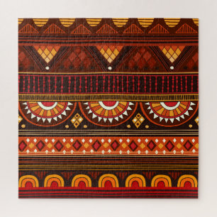 Puzzle Diseño tribal sin fisuras para diversos usos.
