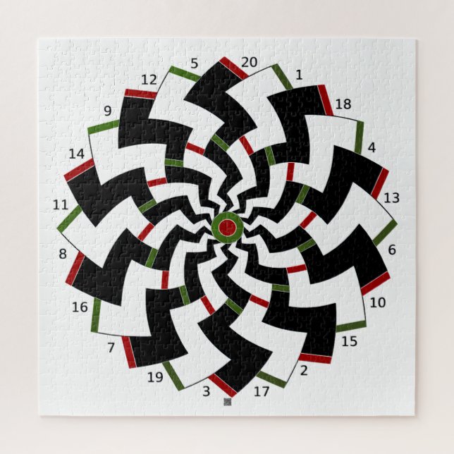 Puzzle Diseño Zigzag de Dardo  (Vertical)