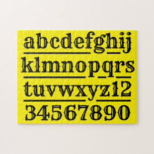 Puzzle Diseños alfabéticos y numéricos