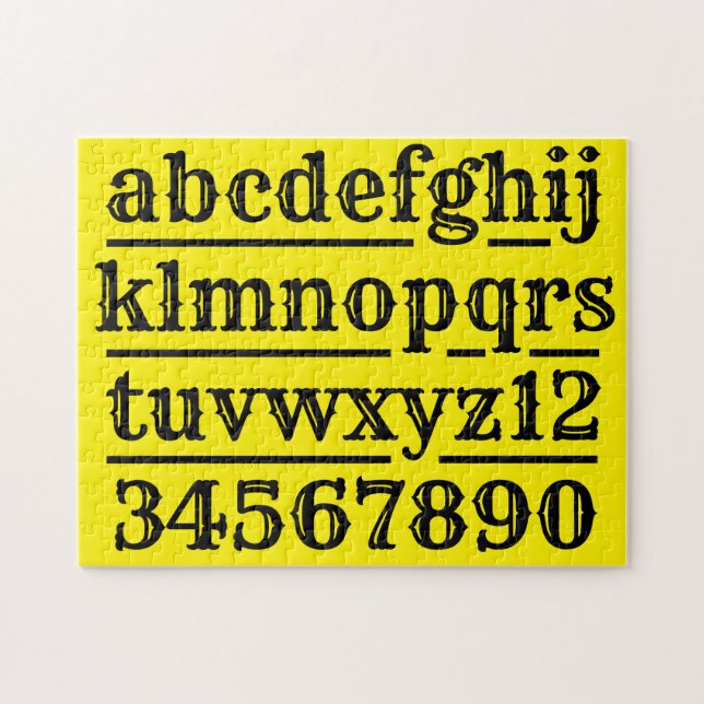 Puzzle Diseños alfabéticos y numéricos (Horizontal)