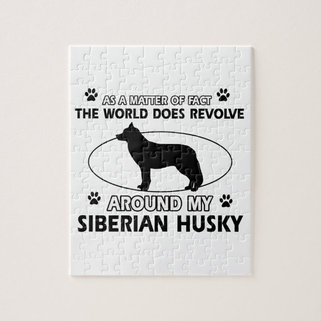 Puzzle diseños del husky siberiano (Vertical)