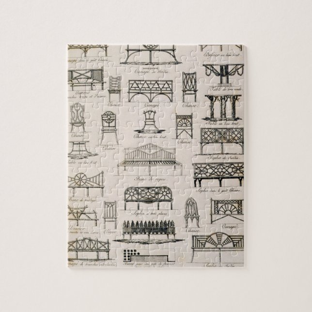 Puzzle Diseños para los asientos de jardín, 'de un (Vertical)