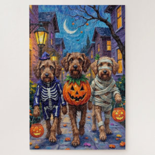 Puzzle Disfraces de Halloween para Griffon de pelo duro a