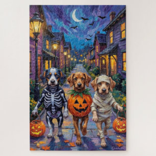 Puzzle Disfraces de Halloween para perros Azawakh haciend