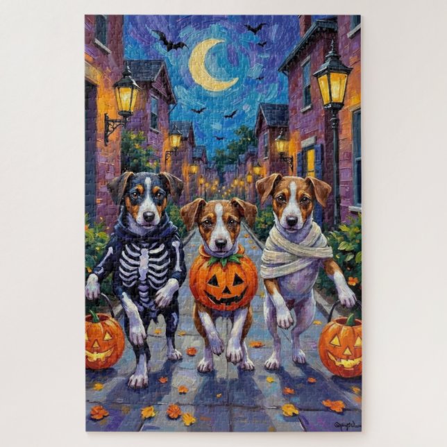 Puzzle Disfraces de Jack Russell para Halloween (Vertical)