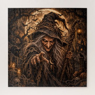 Puzzle Disfraz de Bruja Malvada de Halloween Fiesta
