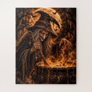 Puzzle Disfraz de Bruja Malvada Fiesta de Halloween