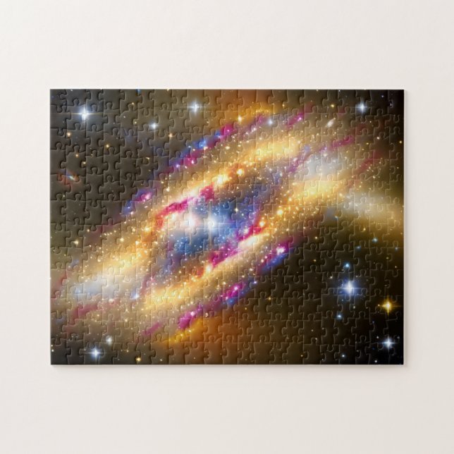 Puzzle Disparo ancho en el espacio de galaxia rosa y negr (Horizontal)