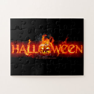 Puzzle Disparo de la calabaza feliz de Halloween de Slipp