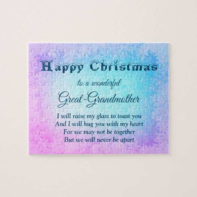 Puzzle Distancia Navidades felices Gran Abuela (Horizontal)