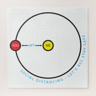 Puzzle Distancia social - Estancia gráfica de seis pies (