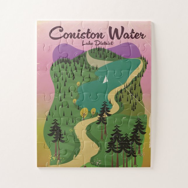 Puzzle Distrito de Coniston Water Lake (Vertical)