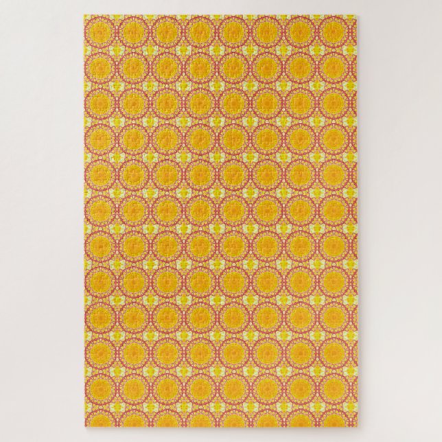 Puzzle Diversión con naranja y rojo (Vertical)