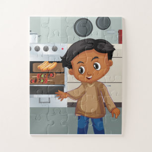 Puzzle diversos niños rompe