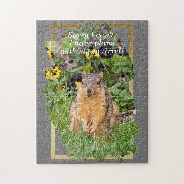 Puzzle Divertida ardilla Lo siento, no puedo citar (Vertical)