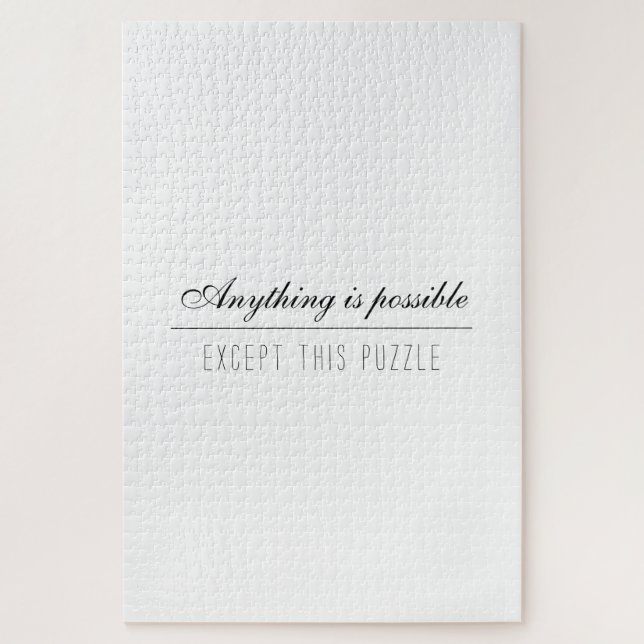 Puzzle Divertido color blanco sólido Imposible desafío (Vertical)