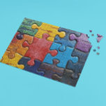 Puzzle Divertido colorido<br><div class="desc">Este diseño se puede personalizar eligiendo la opción Editar diseño. También puede transferir a otros artículos. Póngase en contacto conmigo en colorflowcreations@gmail.com o utilice la opción de chat en la parte superior de la página si desea tener este diseño en otro producto o necesita ayuda con este diseño. No puedo...</div>