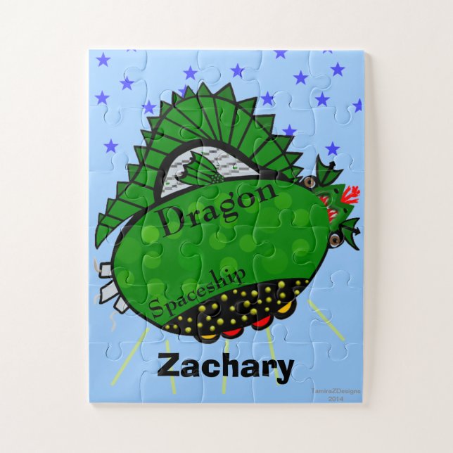 Puzzle Divertido Green Dragon Spagon Red Fire Mouth Puzzl (Vertical)