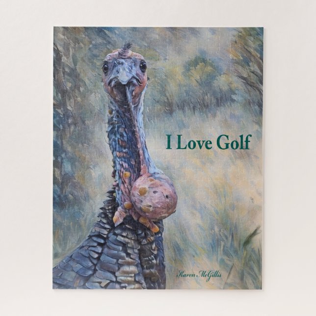 Puzzle Divertido me encanta el Golf Wild Turkey (Vertical)