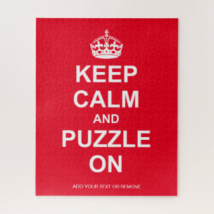 Puzzle Divertido mensaje de sierra de jigsaw "Keep Calm A