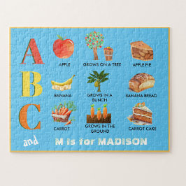 Puzzle Divertido nombre personalizado de ABC