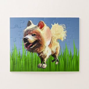 Puzzle Divertido Personalizado Samoyed Dog Kids 30 pc Puz