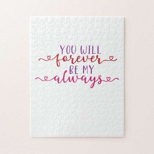 Puzzle Doble Regalo Que Siempre Serás Mi (Vertical)