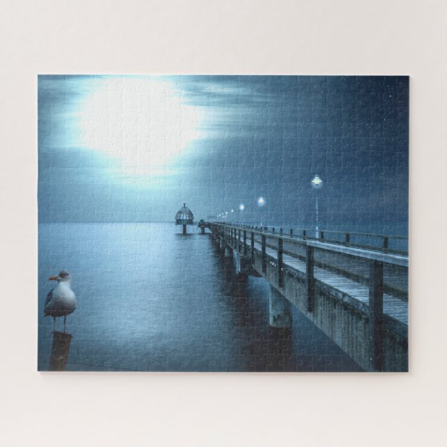 Puzzle Dock en la noche de la bahía (Horizontal)