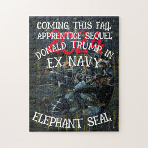 Puzzle DOD DOJ Ex Marina Foca Elefante Lucha en Jaula Par