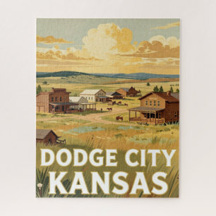Puzzle Dodge City Kansas Viaje al Viejo Oeste