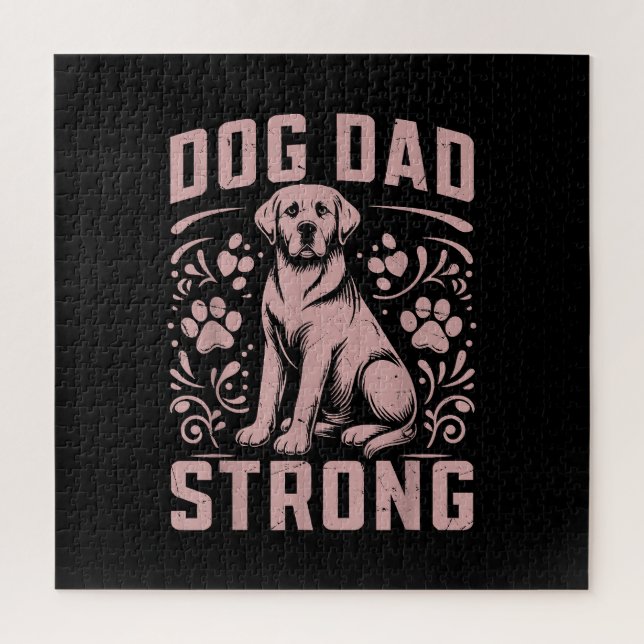 Puzzle Dog Dad Strong Dog Dad (Vertical)