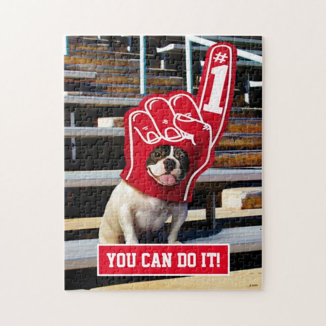 Puzzle Dog In Foam Hand (Vertical)