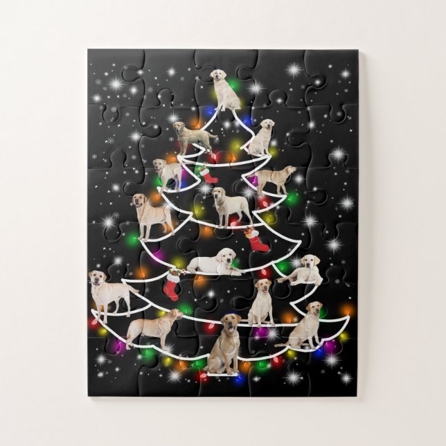Puzzle Dog Lover | Árbol de Navidad de Labrador (Vertical)