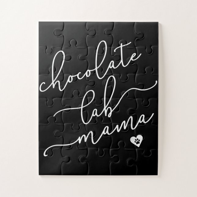 Puzzle Dog Lover | Chocolate Lab Mama (Vertical)