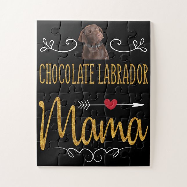 Puzzle Dog Lover | Chocolate Labrador Mama (Vertical)