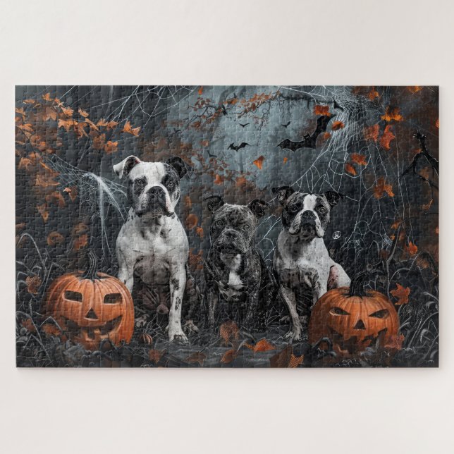 Puzzle Doggy de la noche norteamericana Staffordshire Hal (Horizontal)