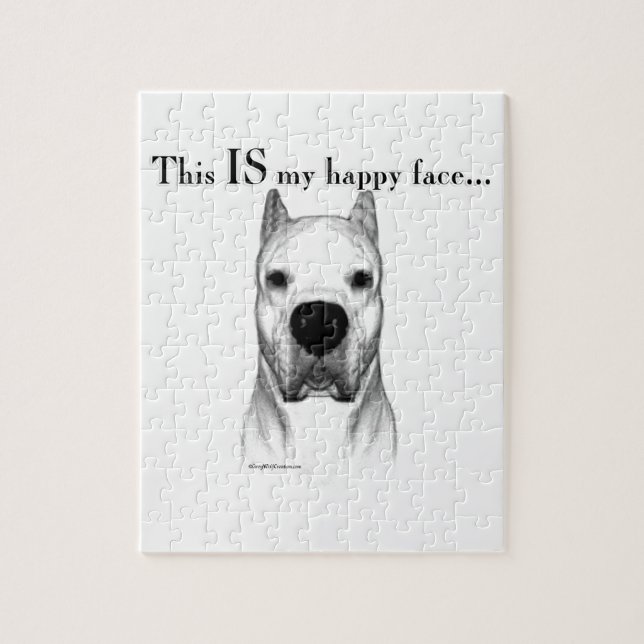 Puzzle Dogo Argentino Happy Face (Vertical)